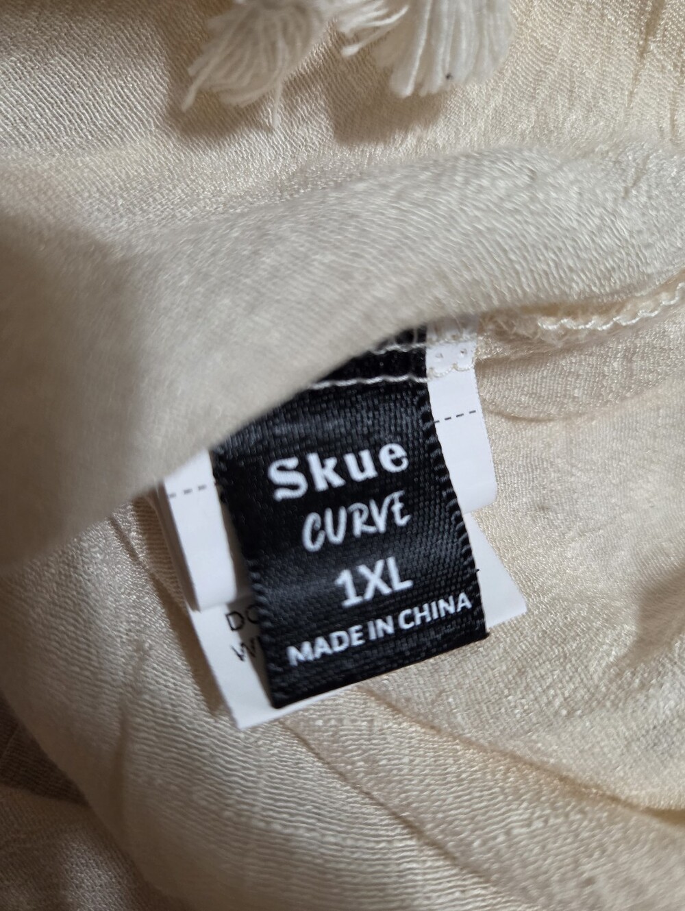 SKUE CURVE Light Beige Sheer Cover Up. - Picture 6 of 7